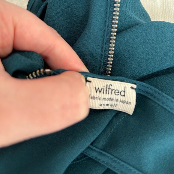Aritzia Wilfred Sevres Blouse Tank top Sleeveless Zip Back Dark Green Size XS - Picture 14 of 16